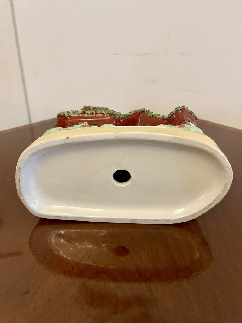 Antique Victorian Staffordshire Flatback House - Image 6